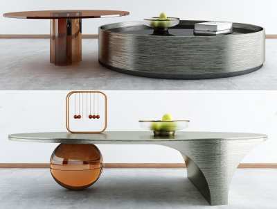 现代茶几3D模型下载